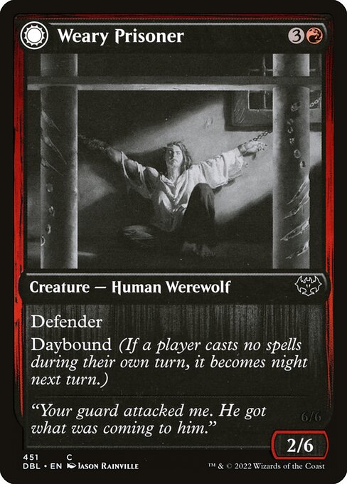 Weary Prisoner // Wrathful Jailbreaker from Innistrad: Double Feature