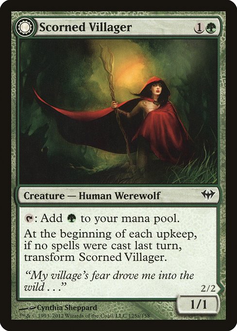 Scorned Villager // Moonscarred Werewolf from Dark Ascension