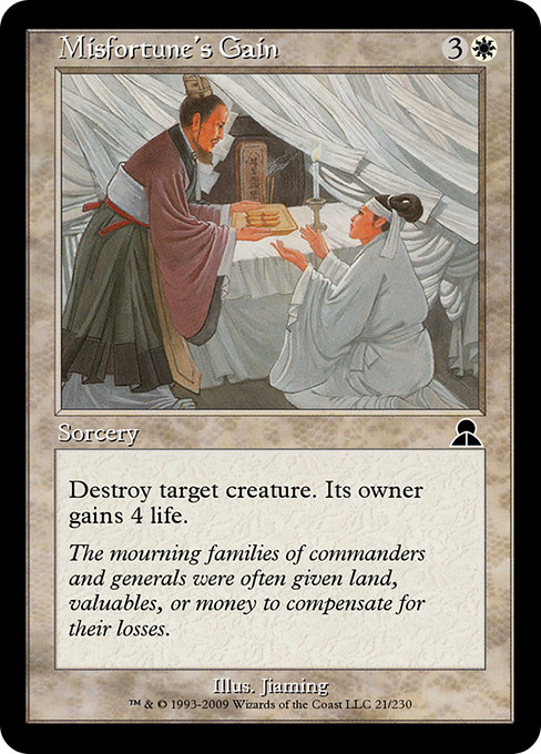 Misfortune's Gain highlighted card art