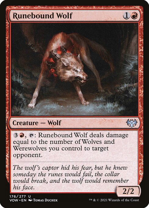 Runebound Wolf from Innistrad: Crimson Vow