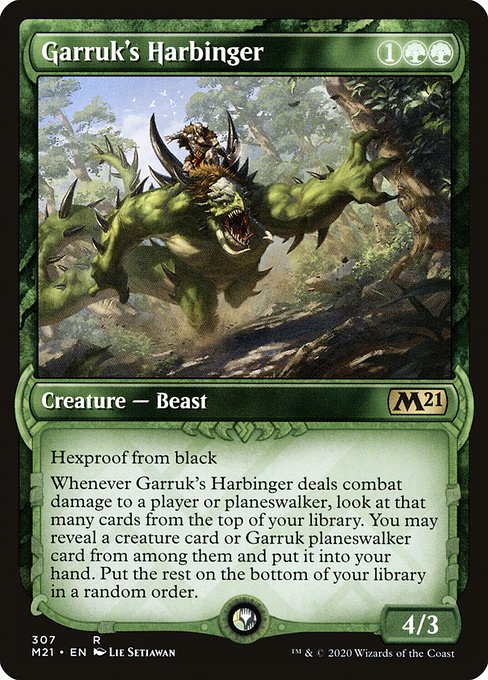 Garruk's Harbinger highlighted card art