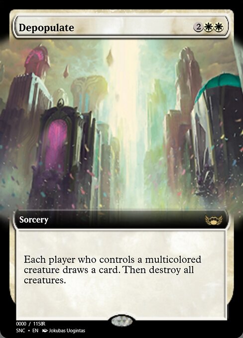 Depopulate highlighted card art