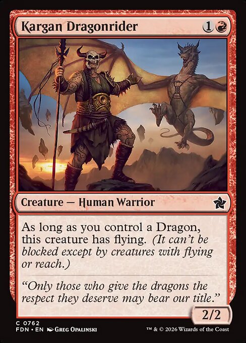Kargan Dragonrider highlighted card art