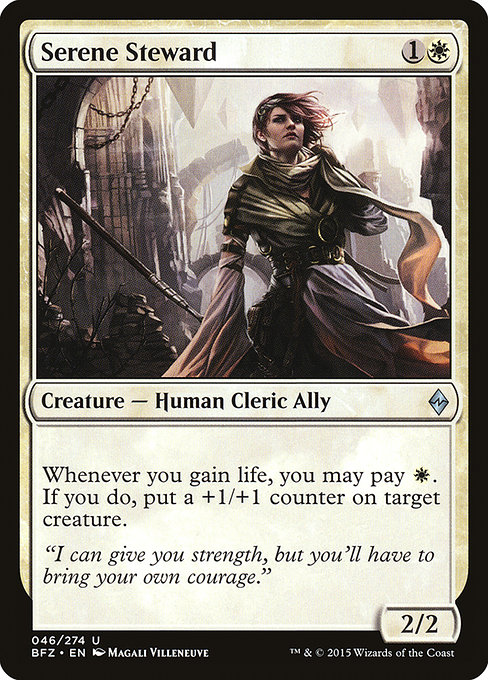 Serene Steward from Battle for Zendikar