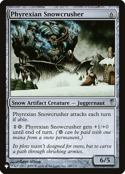 Phyrexian Snowcrusher highlighted card art