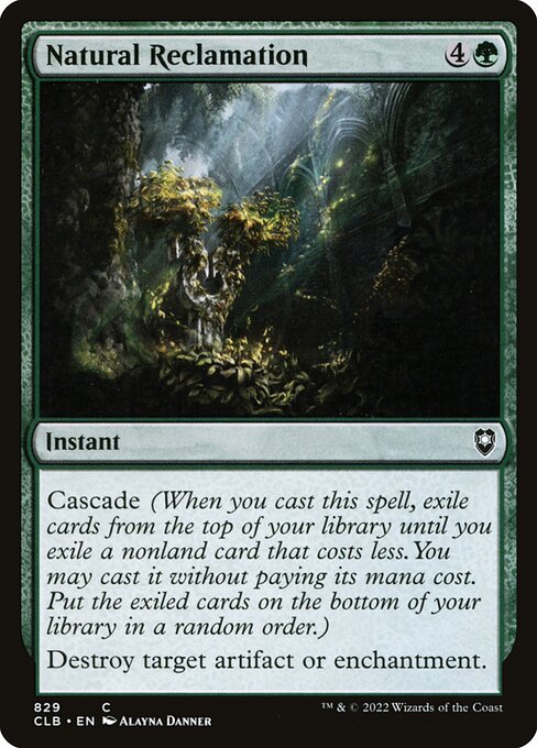 Natural Reclamation highlighted card art