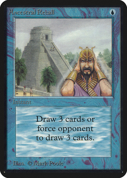 Ancestral Recall from Limited Edition Alpha