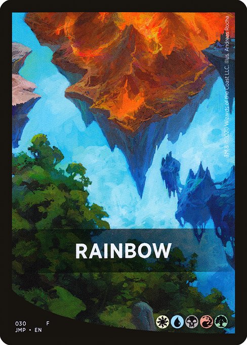Rainbow highlighted card art