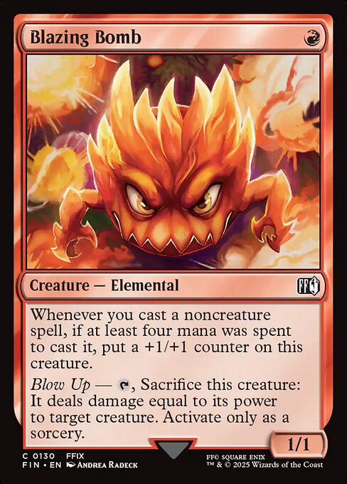Blazing Bomb highlighted card art
