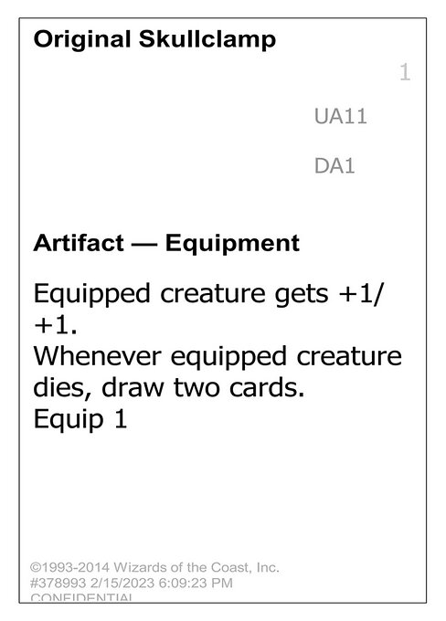 Original Skullclamp highlighted card art
