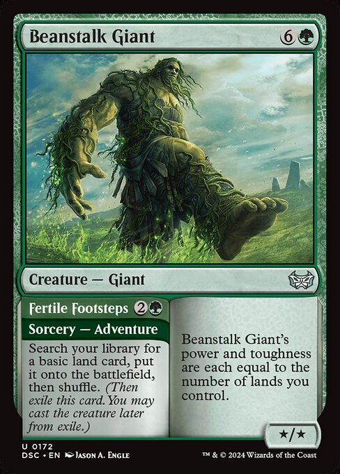 Beanstalk Giant // Fertile Footsteps highlighted card art