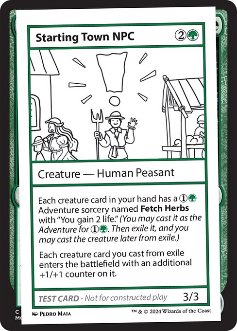 Starting Town NPC highlighted card art