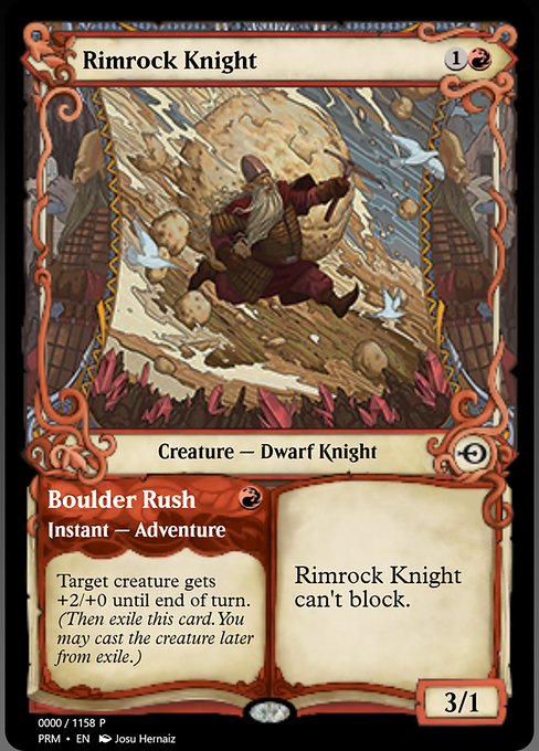 Rimrock Knight // Boulder Rush from Magic Online Promos