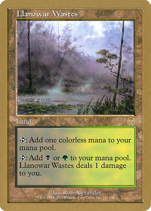Llanowar Wastes from World Championship Decks 2001