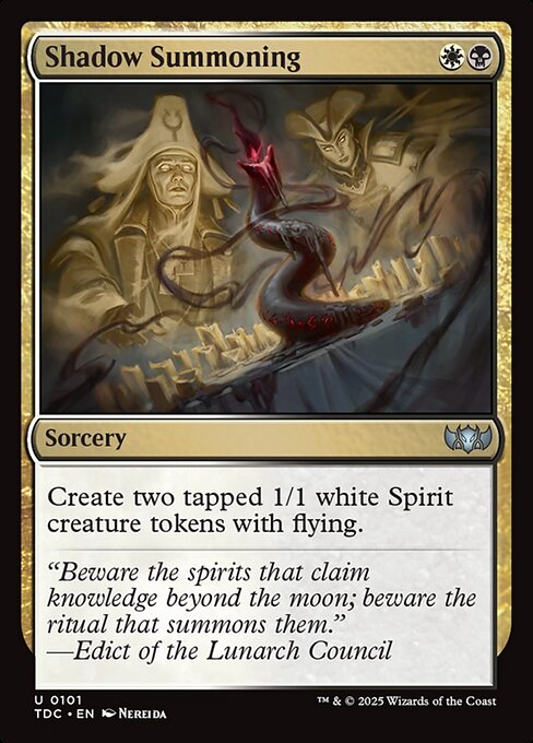 Shadow Summoning highlighted card art