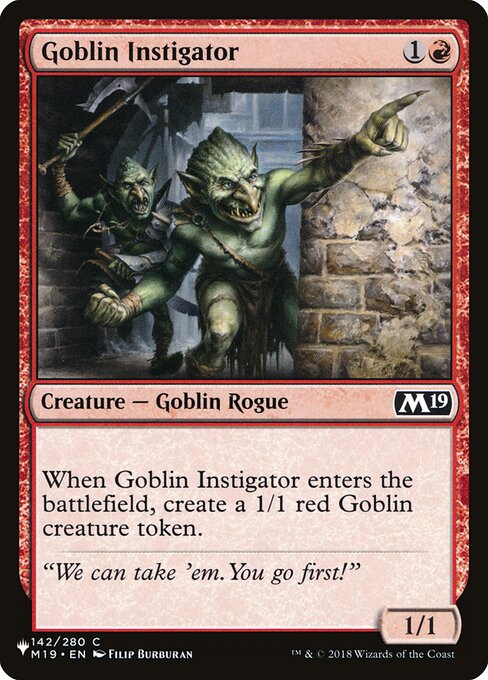 Goblin Instigator highlighted card art