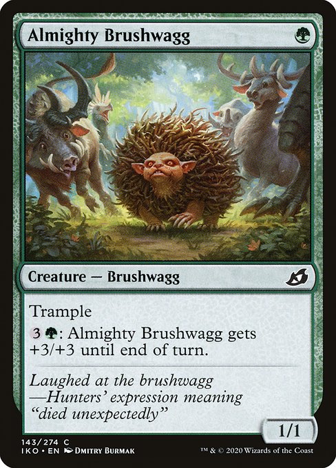 Almighty Brushwagg highlighted card art