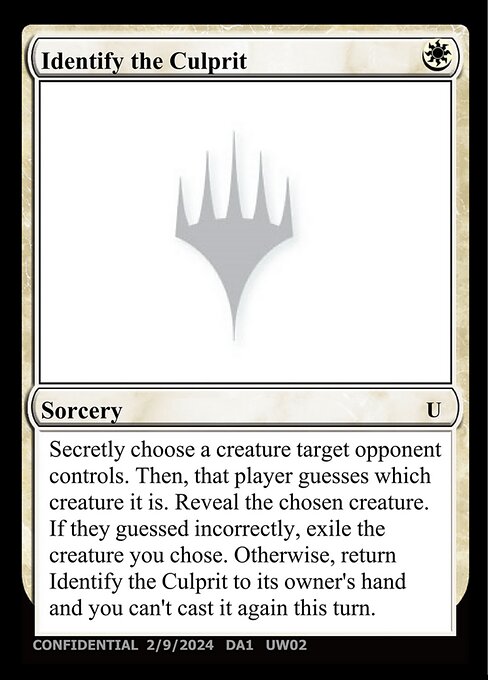 Identify the Culprit highlighted card art