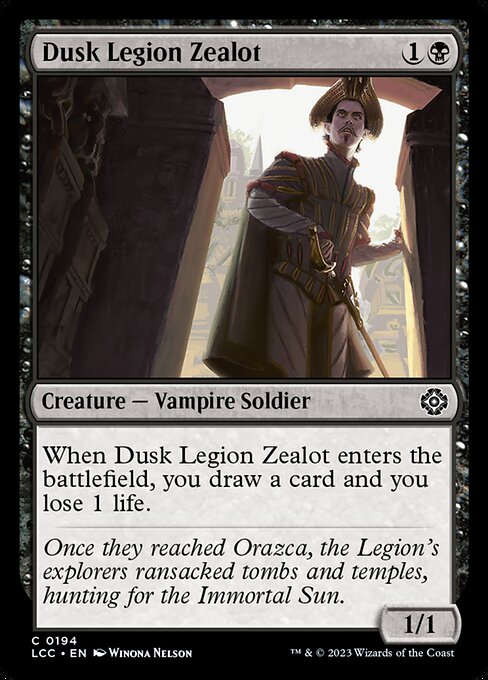 Dusk Legion Zealot highlighted card art