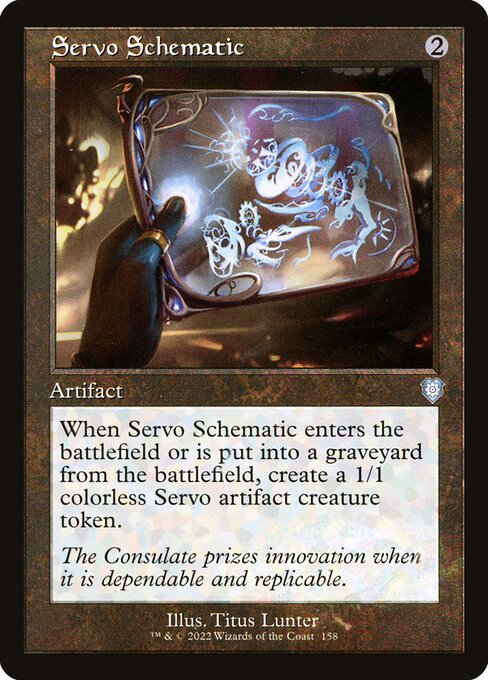 Servo Schematic highlighted card art