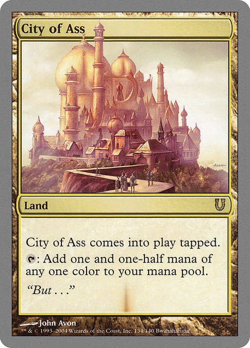 City of Ass highlighted card art