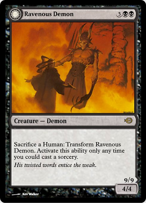 Ravenous Demon // Archdemon of Greed highlighted card art