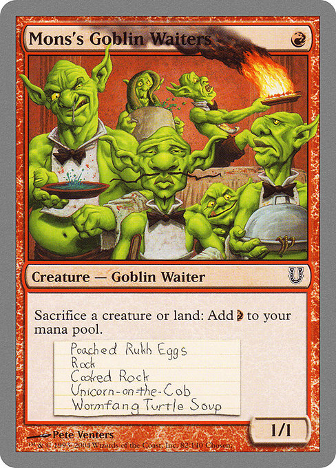 Mons's Goblin Waiters highlighted card art