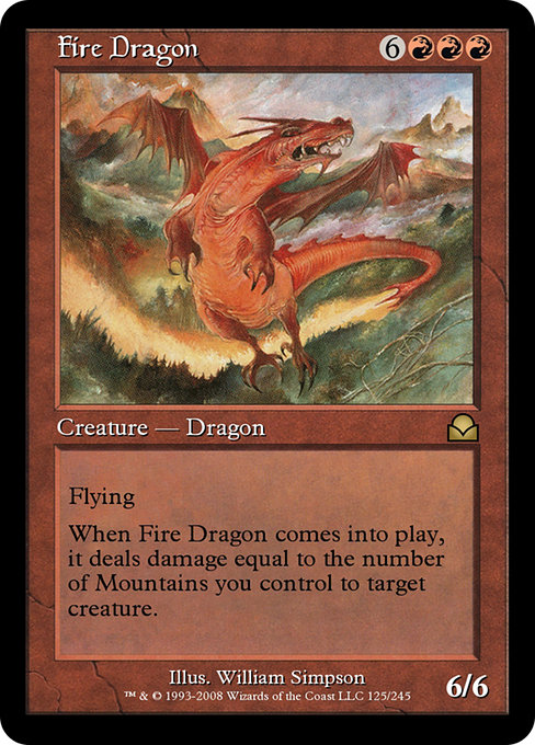 Fire Dragon from Masters Edition II