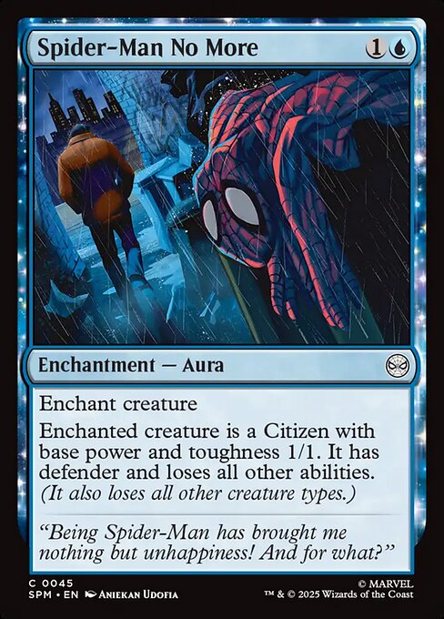 Spider-Man No More highlighted card art
