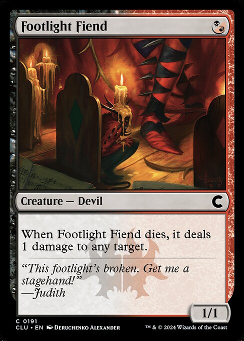 Footlight Fiend highlighted card art