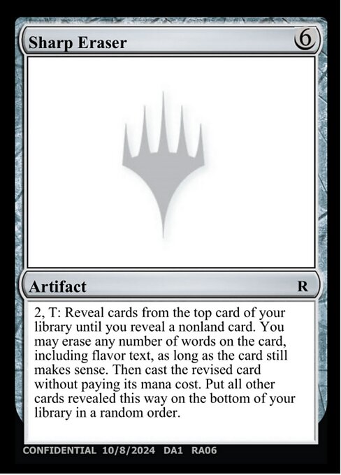 Sharp Eraser highlighted card art