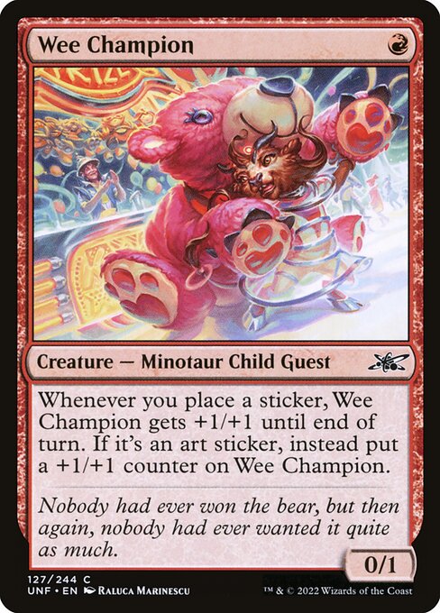 Wee Champion highlighted card art