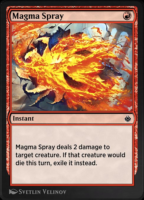 Magma Spray highlighted card art