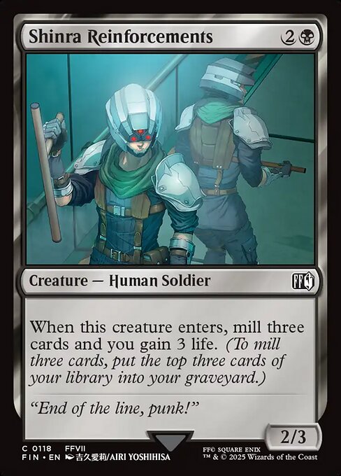 Shinra Reinforcements highlighted card art
