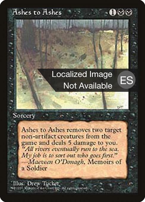 Ashes to Ashes from Fourth Edition Foreign Black Border