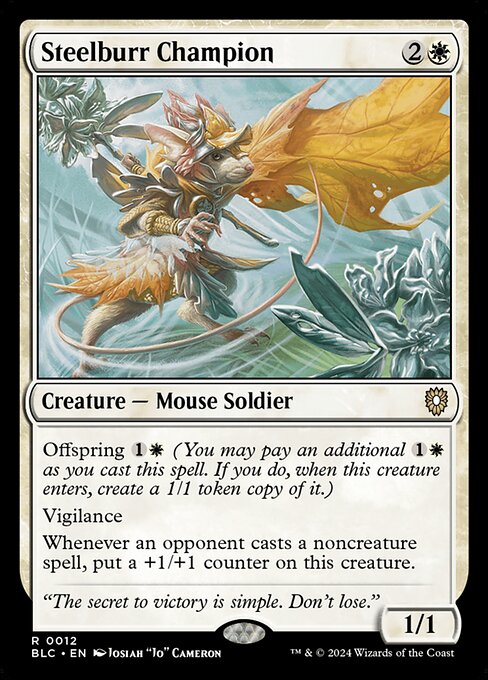 Steelburr Champion highlighted card art
