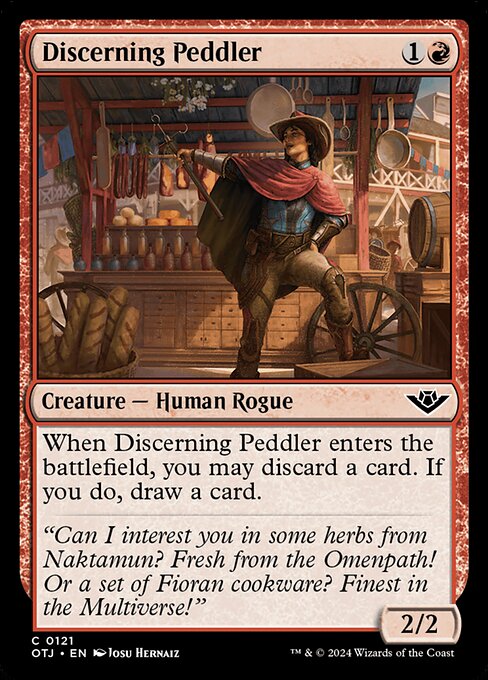 Discerning Peddler highlighted card art