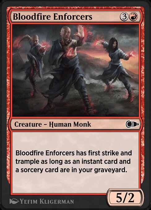 Bloodfire Enforcers highlighted card art
