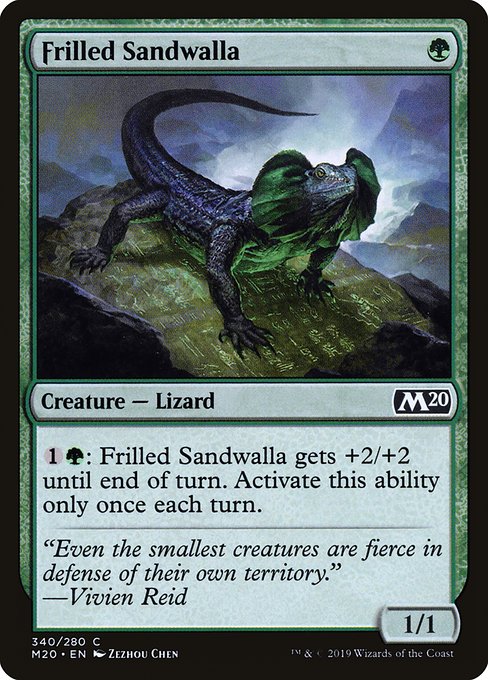 Frilled Sandwalla highlighted card art