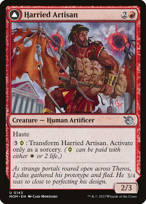 Harried Artisan // Phyrexian Skyflayer from March of the Machine
