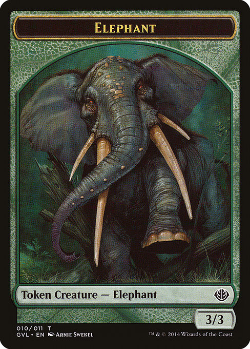 Elephant from Duel Decks Anthology: Garruk vs. Liliana Tokens