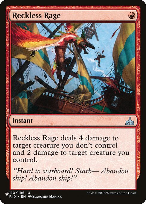 Reckless Rage highlighted card art