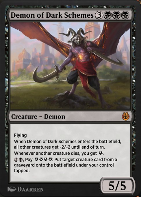 Demon of Dark Schemes highlighted card art