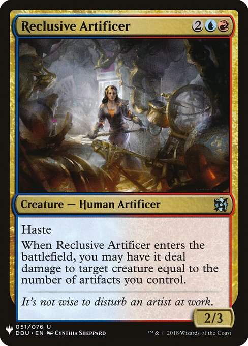 Reclusive Artificer highlighted card art