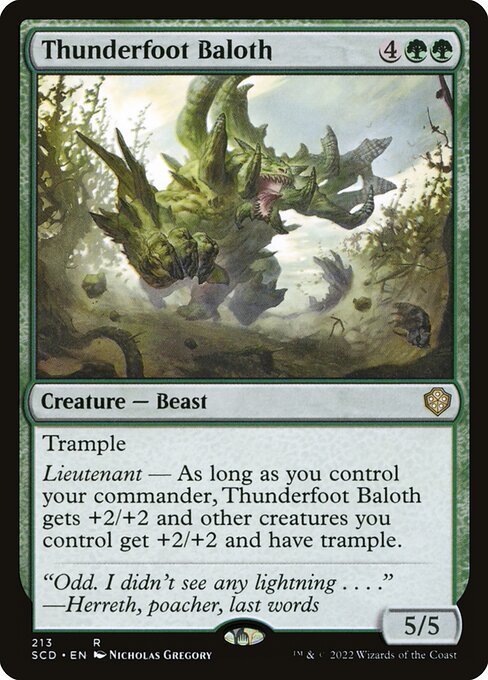 Thunderfoot Baloth from Starter Commander Decks