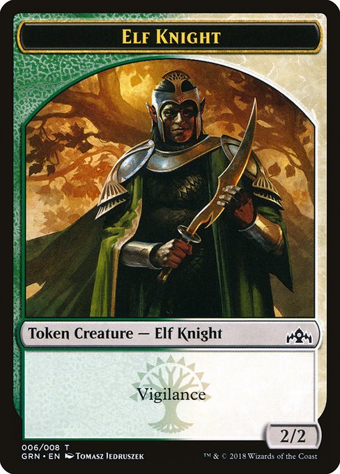 Elf Knight from Guilds of Ravnica Tokens