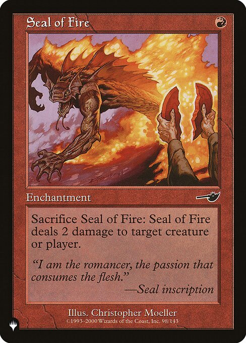 Seal of Fire highlighted card art