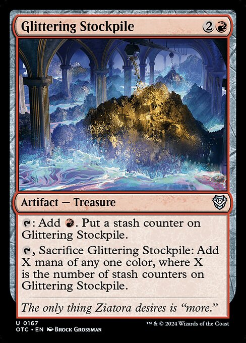 Glittering Stockpile highlighted card art