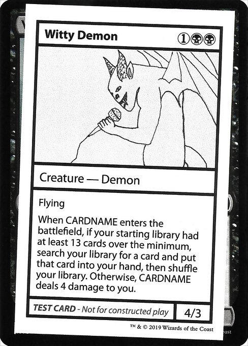 Witty Demon highlighted card art