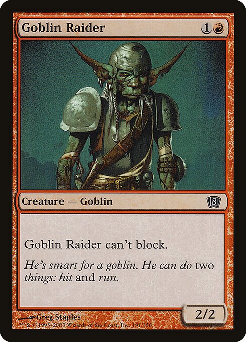 Goblin Raider from Eighth Edition
